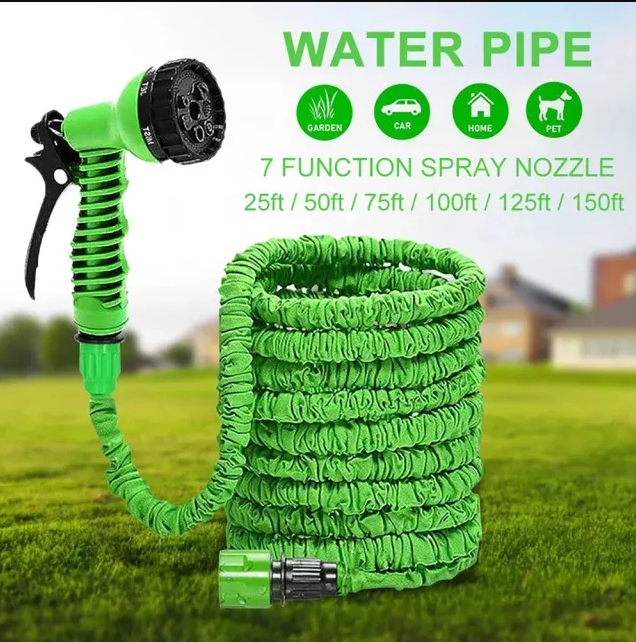 Expandable Magic Hose Water Pipe With Spray Gun – 50 feet  15 m